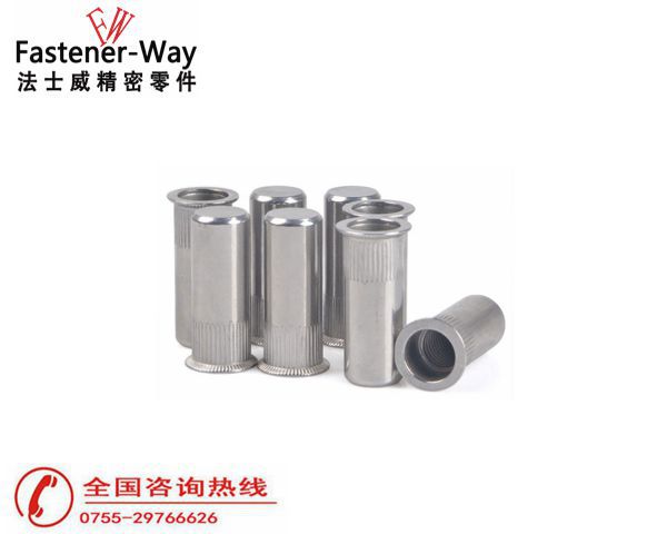 不銹鋼盲孔滾花平頭圓柱拉鉚螺母3 不銹鋼盲孔滾花平頭圓柱拉鉚螺母3