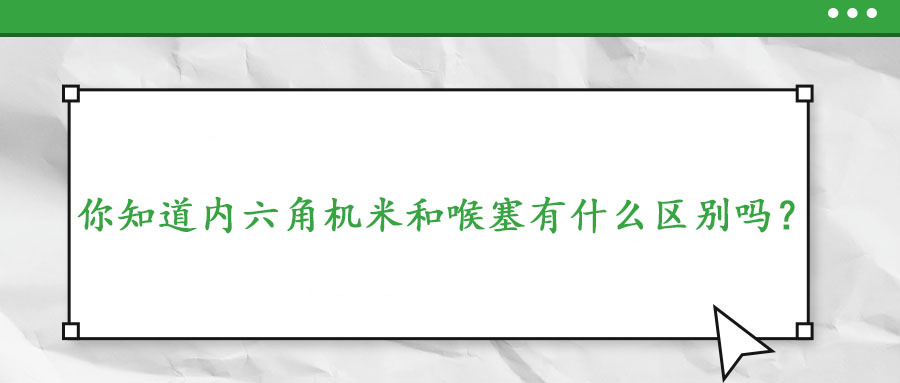 你知道內(nèi)六角機(jī)米和喉塞有什么區(qū)別嗎？