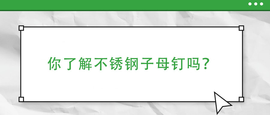 你了解不銹鋼子母釘嗎？